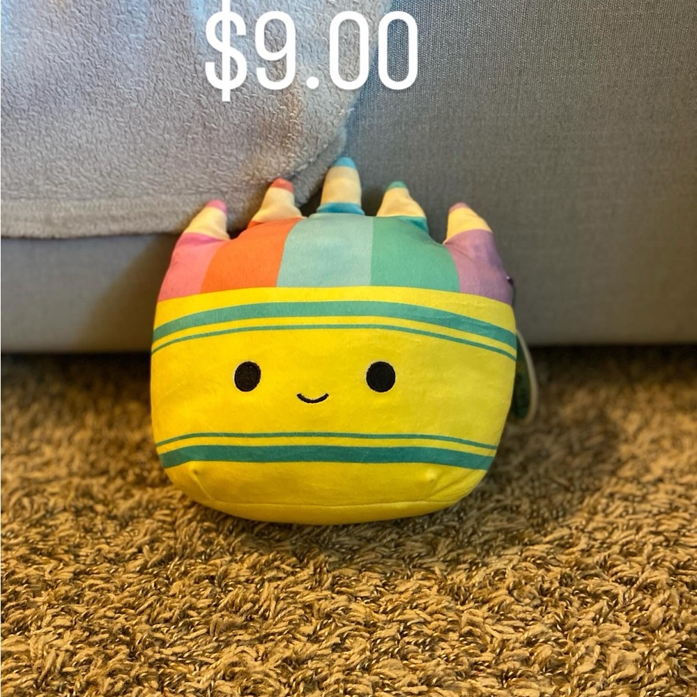 Squishmallows Rainbow Striped Plush